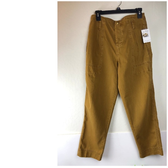 Free People Brown Crop Chinos Size 6 - Picture 5 of 7